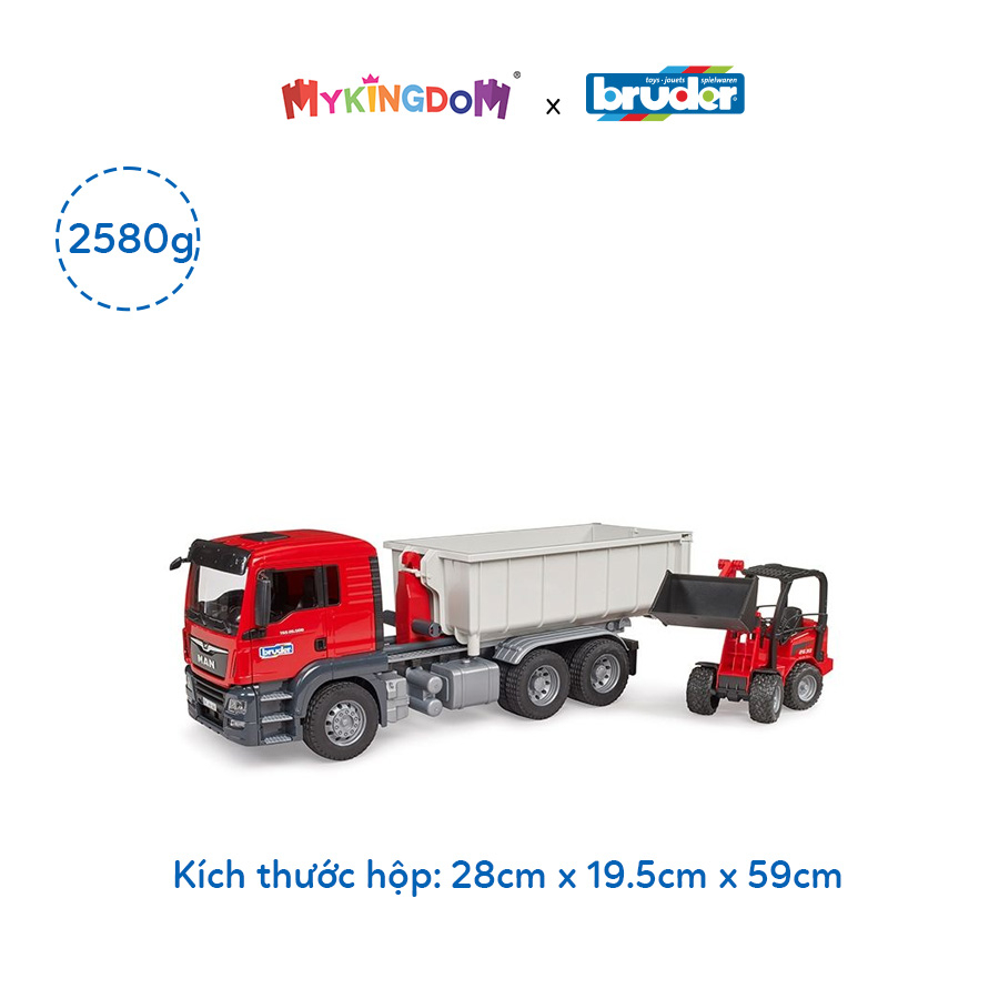 Đồ Chơi Mô Hình Tỷ Lệ 1:16 Xe Ben Man Tgs Và Xe Xúc Bruder BRU03767
