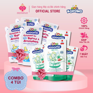 COMBO 4 Bịch Nước Rửa Bình Sữa Kodomo - 700ml - Thái Lan