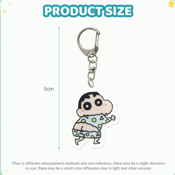 🍒🍒CHERRYKOKO Móc Khóa Hình Cậu Bé Bút Chì Shin-chan Bằng Acrylic Trong Suốt Dễ Thương