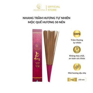 Nhang trầm hương dược thảo mộc quế hương agarvina - 50 nén