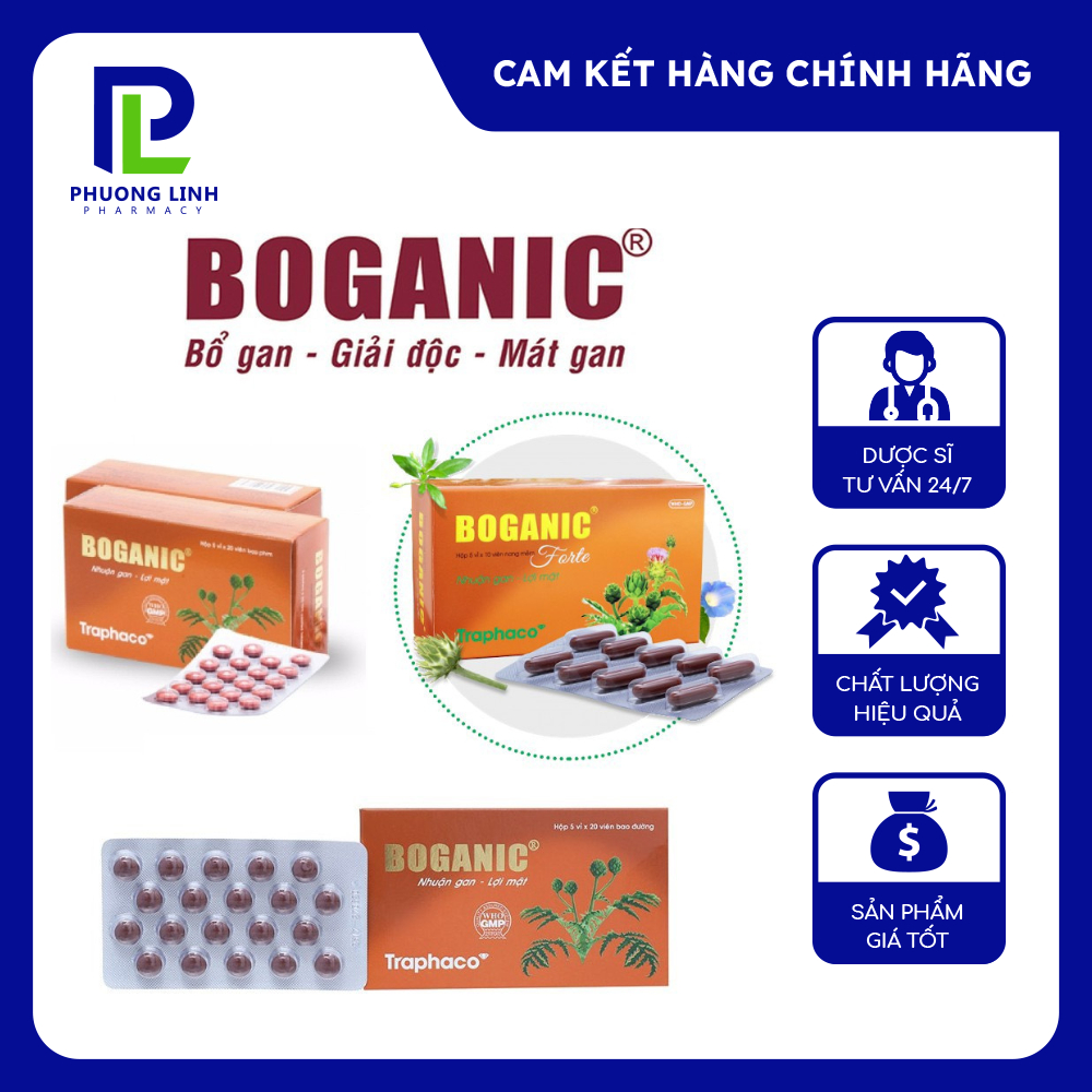 Boganic bổ gan Traphaco thải độc mát gan, tăng cường chức năng gan cho người lớn, trẻ em (Chính hãng)