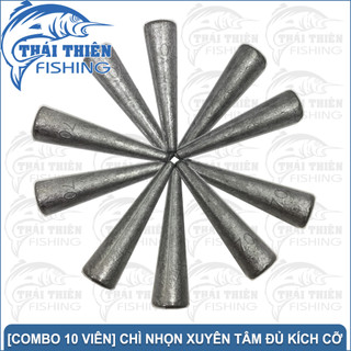 Chì Nhọn Câu Cá Xuyên Tâm 5g, 7g, 10g, 15g, 20g, 30g, 50g, 70g, 100g, 150g