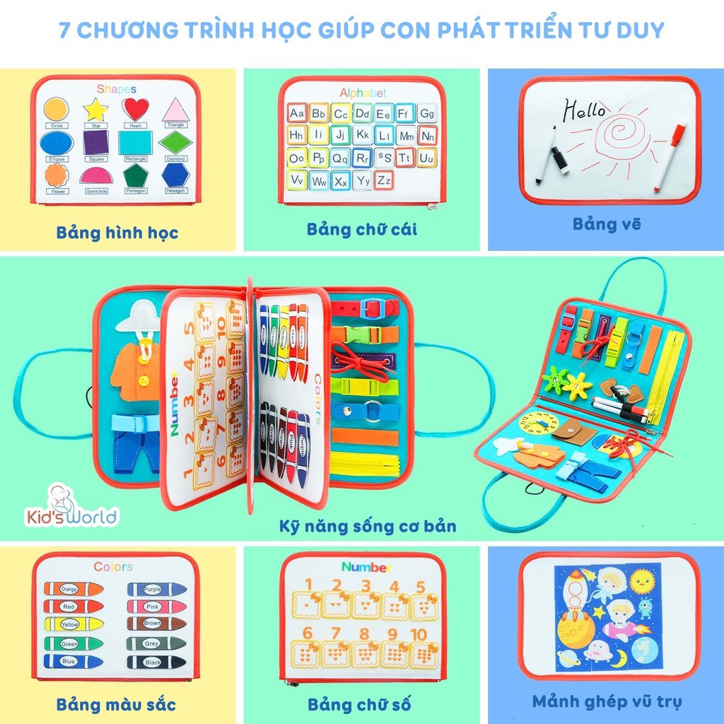 Đồ chơi montessori cặp bận rộn