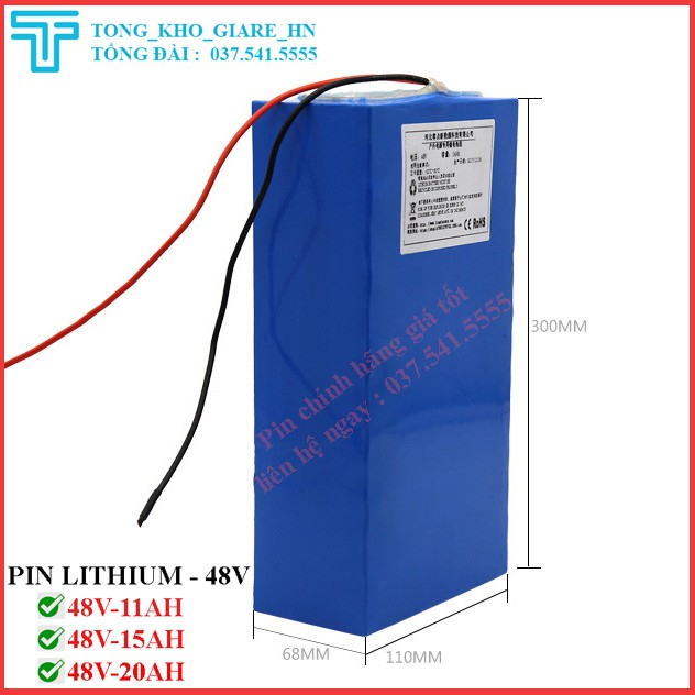 Pin lithium 48v dành cho các loại xe điện, pin lithium chính hãng - Bảo hành 12 tháng,48v-15ah-20ah
