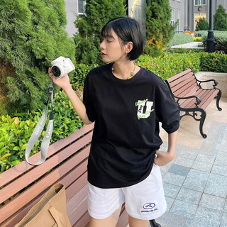 UPZ Áo Thun In Logo U (Đen)