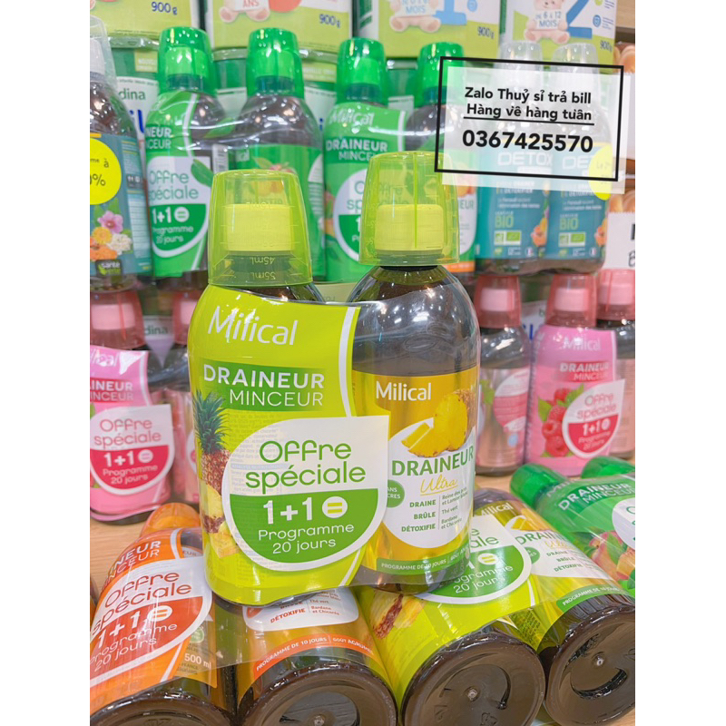 Nước trái cây Detox Milical Draineur của Pháp date 2024-25