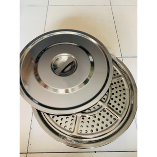 Bộ 3 nồi inox size 24-26-30 cm + tặng kèm xửng hấp tiện lợi mhome