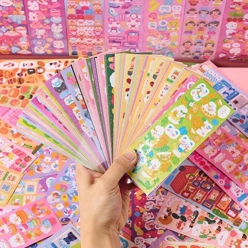 💕🌈COMBO Sticker Hologram Dán Trang Trí Hình Hoạt Hình Đáng Yêu💕