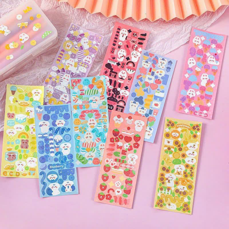 💕🌈COMBO Sticker Hologram Dán Trang Trí Hình Hoạt Hình Đáng Yêu💕
