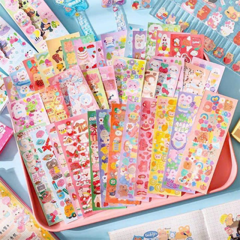 💕🌈Sticker Hologram Dán Trang Trí Hình Hoạt Hình Đáng Yêu💕