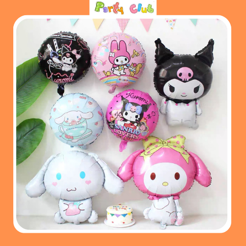 Bóng bay Kuromi Melody Sanrio trang trí sinh nhật cho bé
