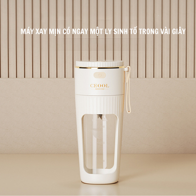 Máy Xay Sinh Tố Mini Ceool 10 Lưỡi, Máy Xay Cầm Tay Đa Năng 340ml, Xay Được Đá  Naturehome
