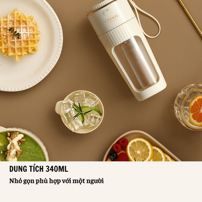 Máy Xay Sinh Tố Mini Ceool 10 Lưỡi, Máy Xay Cầm Tay Đa Năng 340ml, Xay Được Đá  Naturehome