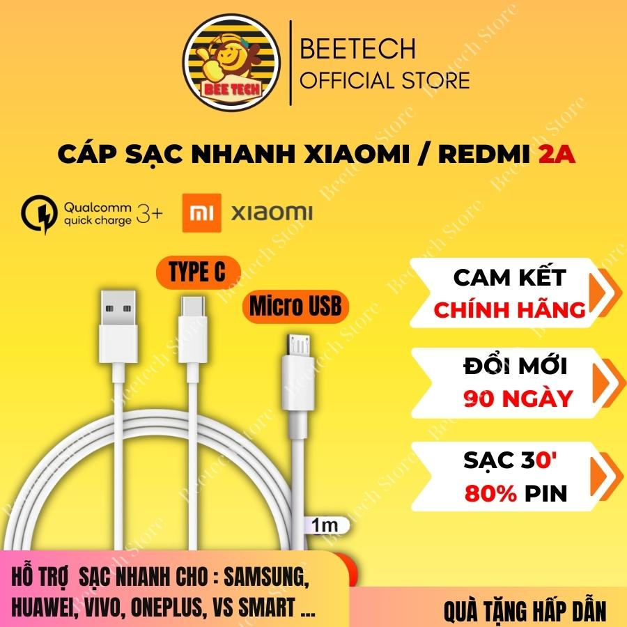 Cáp Sạc Xiaomi, Dây Sạc Nhanh Type C Và Micro USB Hỗ Trợ Sạc Cho Điện Thoại Redme, Oppo,Samsung...
