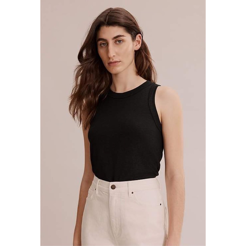 Áo 3 lỗ sát nách dáng dài thun linen trơn màu, 3 màu