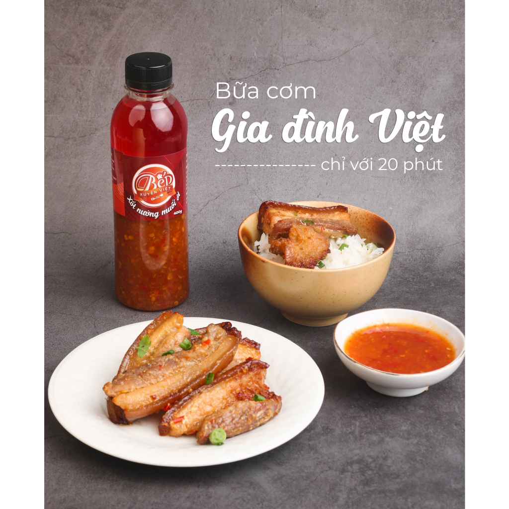Sốt Nướng Muối Ớt Bếp Xuyên Việt 400G, Xốt Ướp, Gia Vị Ướp Thịt, Hải Sản Siêu Ngon, Tiện Lợi