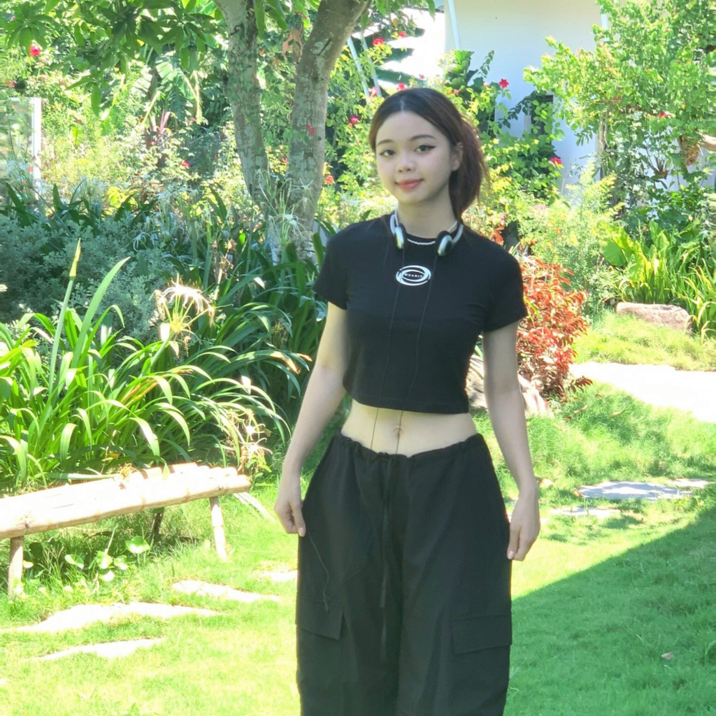 Áo croptop wearit cotton co dãn bốn chiều thoáng mát, thiết kế basic, form dáng fit