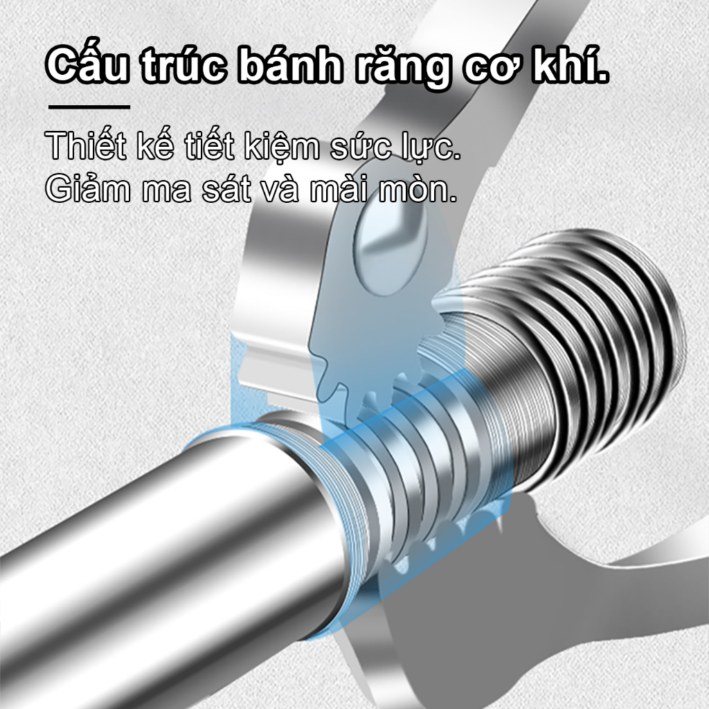 Thép Không Gỉ Kẹp vú mỡ Dây bơm mỡ bò bơm mỡ, kèm vòi bơm lò xo 6 chấu 2 tay cao cấp