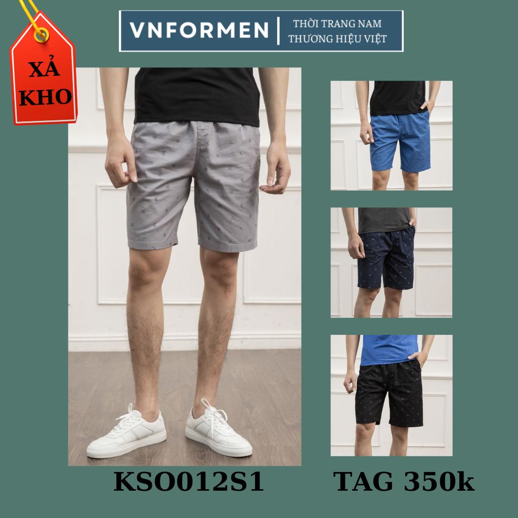 (XẢ KHO) Quần short nam Kwin in họa tiết biển, phom suông nhẹ thoải mái - KSO012S1