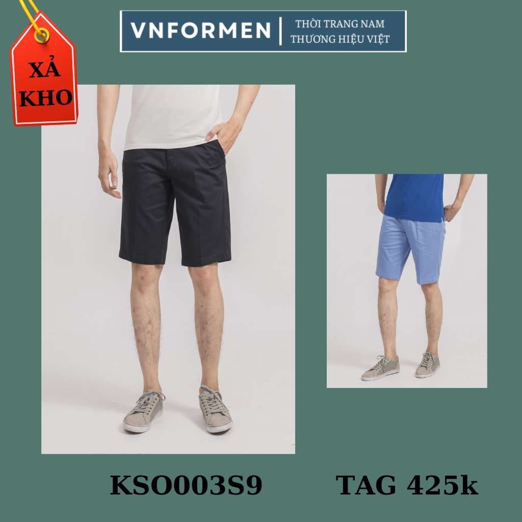 (XẢ KHO) Quần short kaki nam kwin 100% cotton reguler- 2 màu Kso003s9
