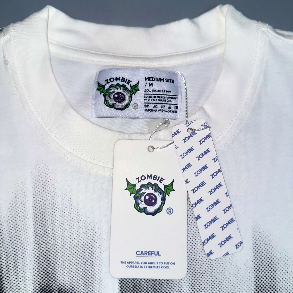 Áo thun Zombie Club x PAMIN Blur vải thun cotton 100% định lượng 250gsm ZB002