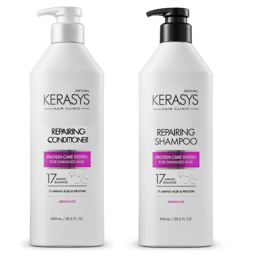 Dầu Gội Xả Kerasys Repairing Hàn quốc giúp tóc phục hồi, bóng khỏe 600ml