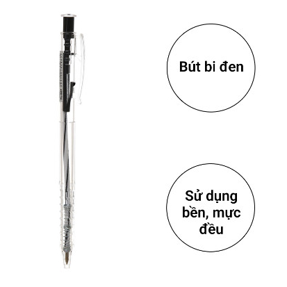 Bút bi bấm Thiên Long TL-027  màu đen