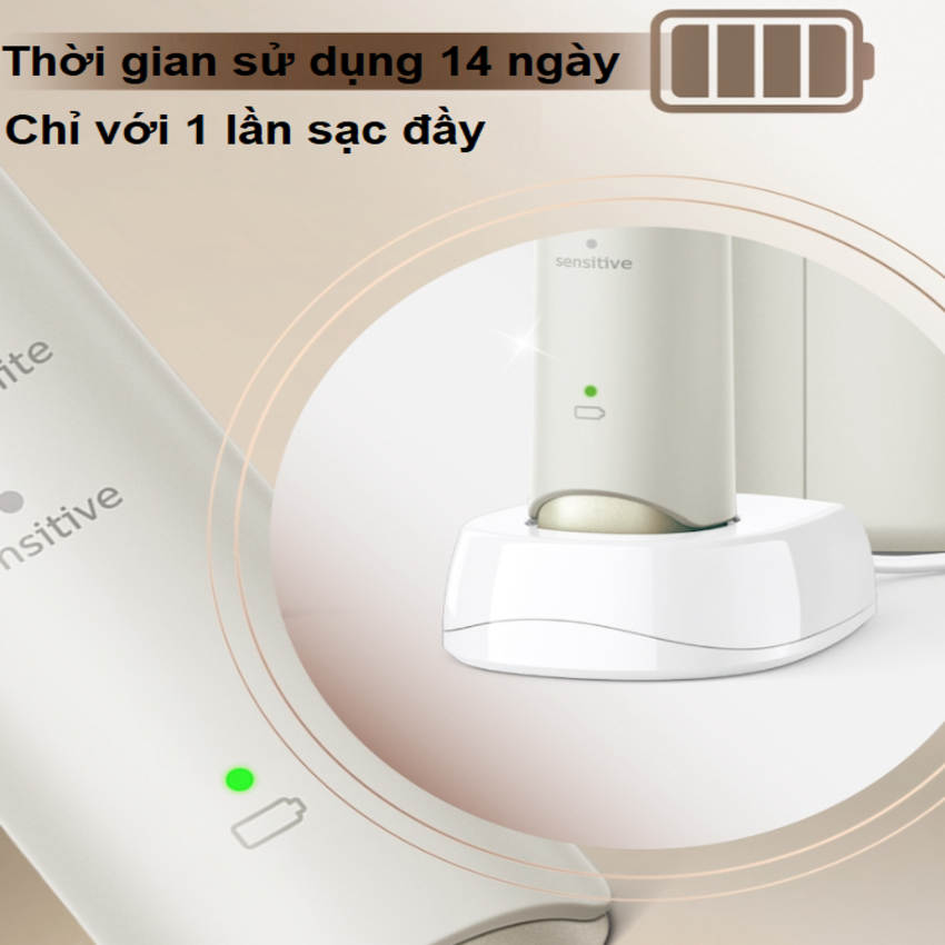 Bàn chải đánh răng điện Philips Sonicare HX2491/01 Serial 3900 tích 2 đầu bàn chải- HÀNG CHÍNH HÃNG