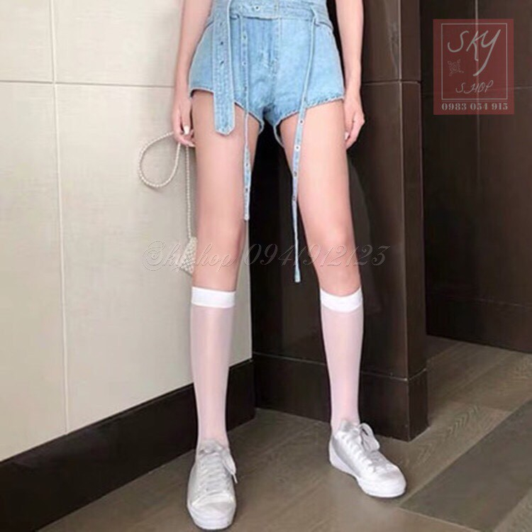 Beautycoco🍊 Tất, vớ mỏng tới bắp chân 42cm thoáng mát dành cho mùa hè, cosplay Gợi Cảm Cho Nữ