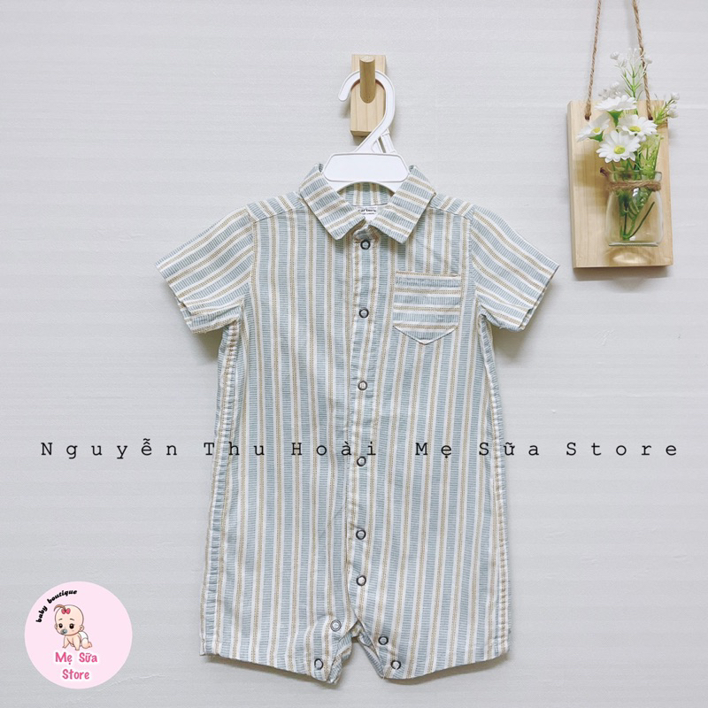 Romper đùi sơ mi cho bé trai, bộ body đùi bé trai 3-24M