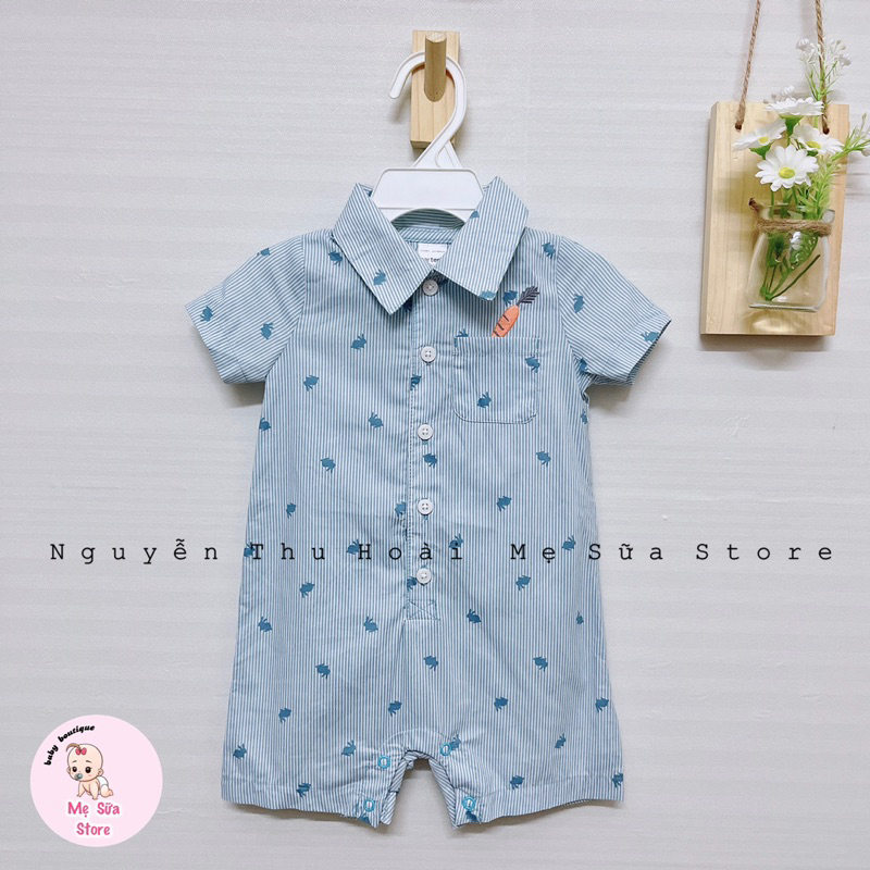 Romper đùi sơ mi cho bé trai, bộ body đùi bé trai 3-24M
