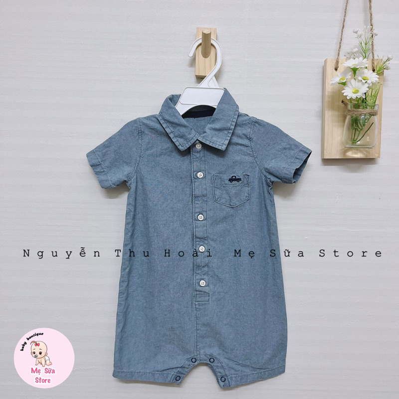 Romper đùi sơ mi cho bé trai, bộ body đùi bé trai 3-24M