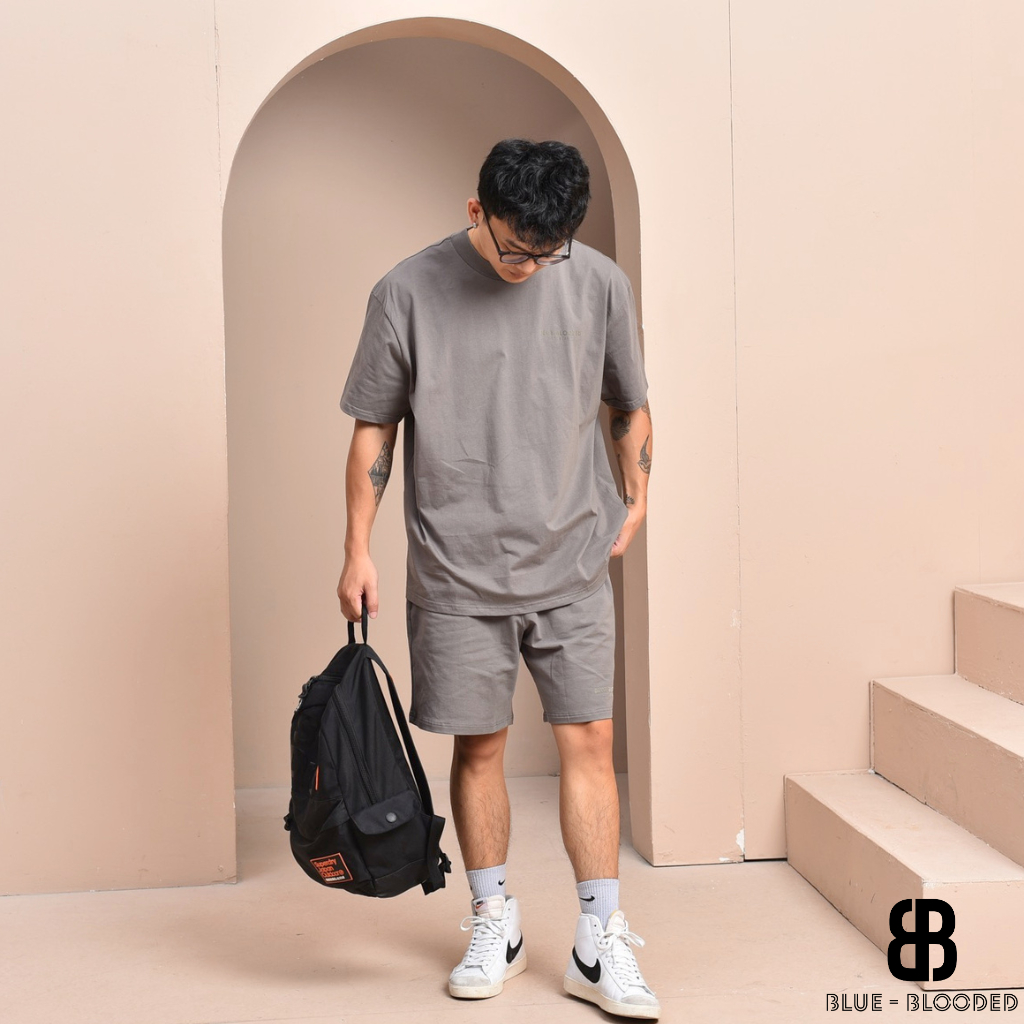 Áo Thun Local Brand Blue Blooded Unisex,Cổ Cao, Phông Cộc Tay Form Rộng, Chất Cotton thoáng mát