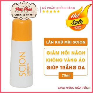 Lăn khử mùi Scion Nuskin 75ml ngăn mùi hôi nách không làm ố quần áo, lăn nách scion làm sáng vùng da dưới cánh tay