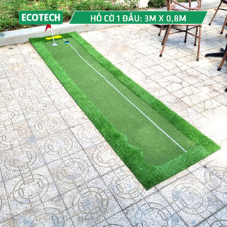 Thảm tập Putting golf ECO 300cm x 80cm: Cao cấp, đàn hồi tốt, kèm hố cờ inox.