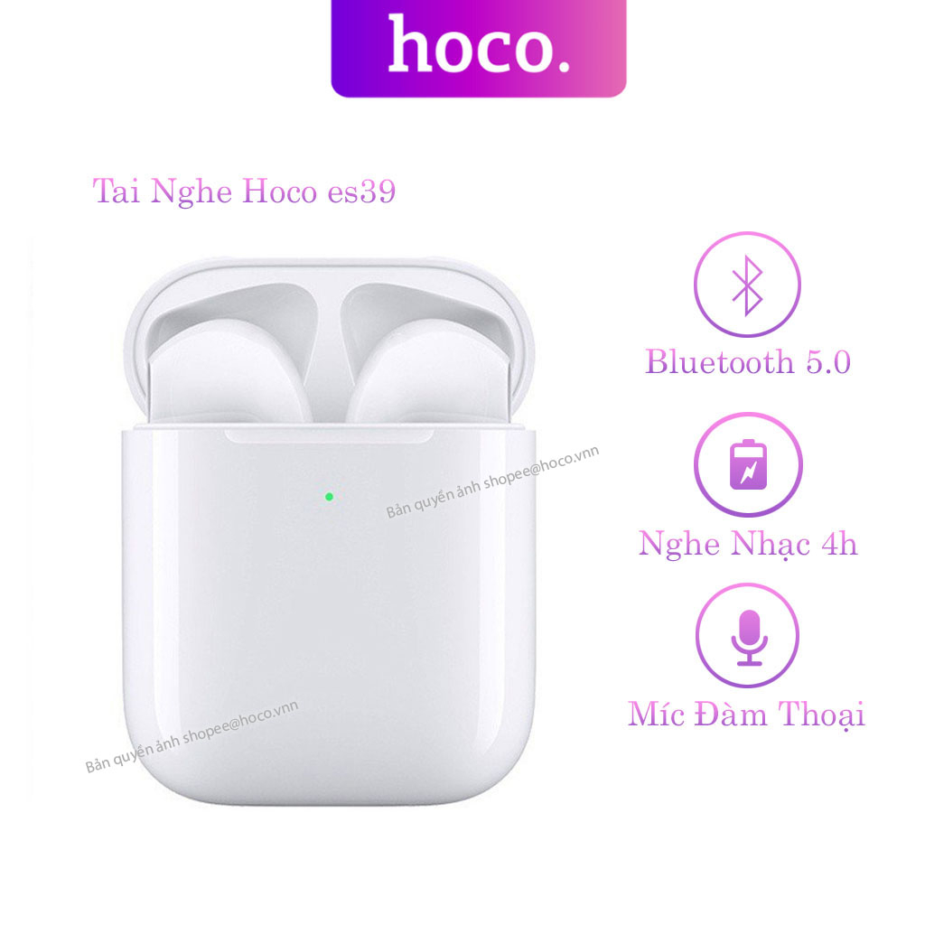 Tai nghe truewireless Hoco ES39 định vị đổi tên thiết bị nghe nhạc liên tục trong 4h giờ công nghệ B
