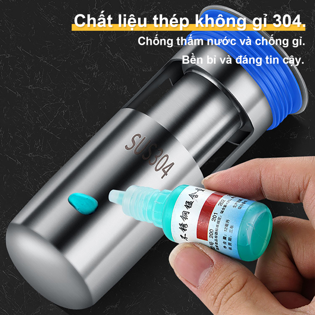 Phụ kiện ngăn mùi hôi nhà tắm, Thoát Sàn Chống Côn Trùng 4 kích cỡ Inox Sus 304 Lắp