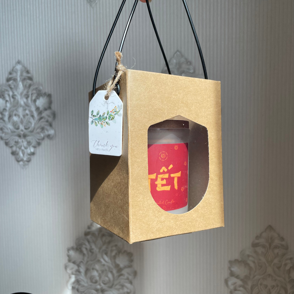 JG LẺ GIÁ SỈ - Túi Giấy Kraft Mini Đáy 8.5cm Đựng Chậu Cây, Nến Thơm, Hũ Mật Ong Nhỏ