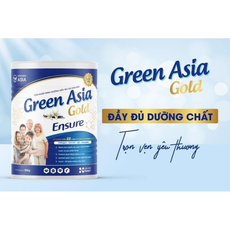 :Sữa Green Asia Gold Hộp 900gr Gồm 22 Vitamin Và khoáng Chất.