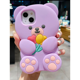 ✨Ốp lưng điện thoại iPhone kiểu dáng hình gấu đáng yêu nhiều màu độc lạ✨