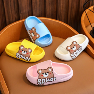 Dép lê cho bé dép bánh mỳ quai ngang êm mềm siêu nhẹ hình gấu ngộ nghĩnh cho bé từ 3->5 tuổi DBM03