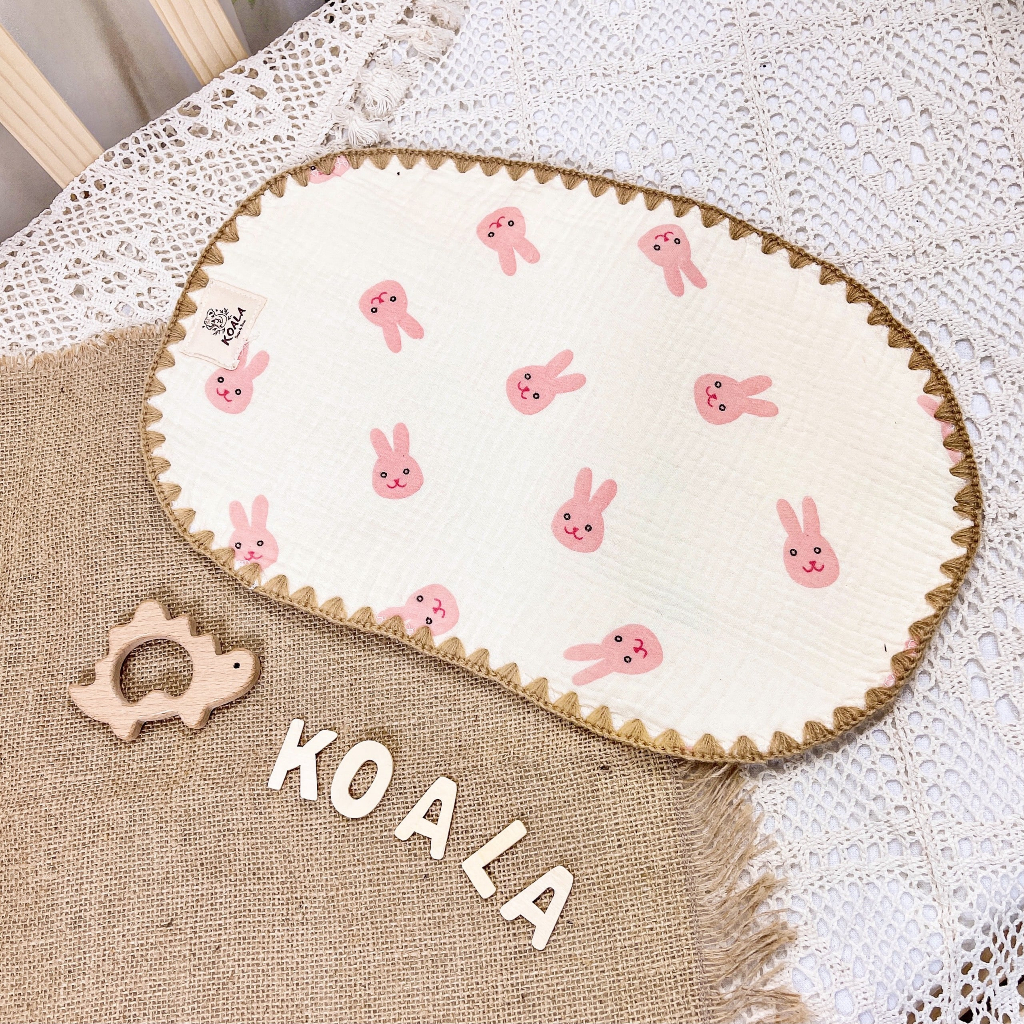 Gối xô lót đầu Koala cho bé sơ sinh làm từ vải muslin cao cấp 10 lớp, mềm mại, êm ái cho bé ngủ ngon
