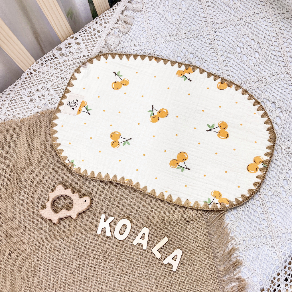 Gối xô lót đầu Koala cho bé sơ sinh làm từ vải muslin cao cấp 10 lớp, mềm mại, êm ái cho bé ngủ ngon