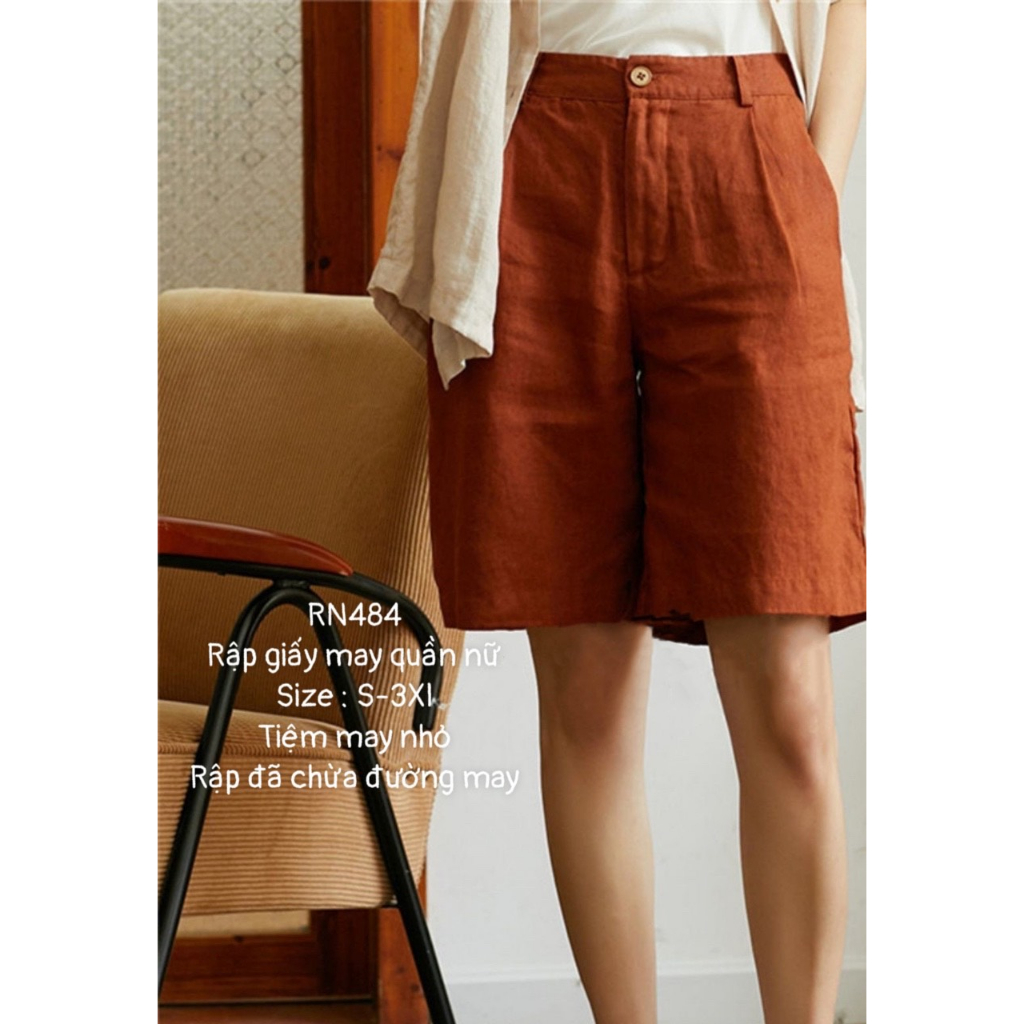 RN484_Rập giấy may quần ngố nữ