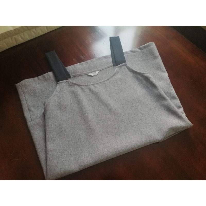 Yếm vải hai dây 92wear màu xám size S