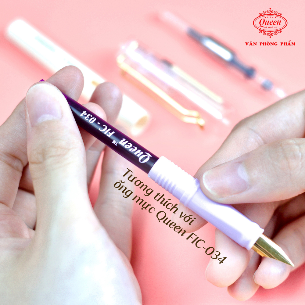 Bút máy ngòi trơn Queen FP-17-1 nét EF