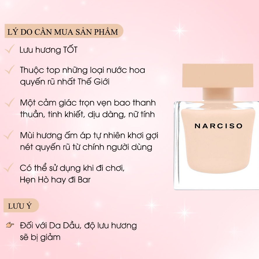 Nước Hoa Nữ Narciso Poudree Nàng Tiểu Thư Kiêu Kì Mong Manh Thuần Khiết