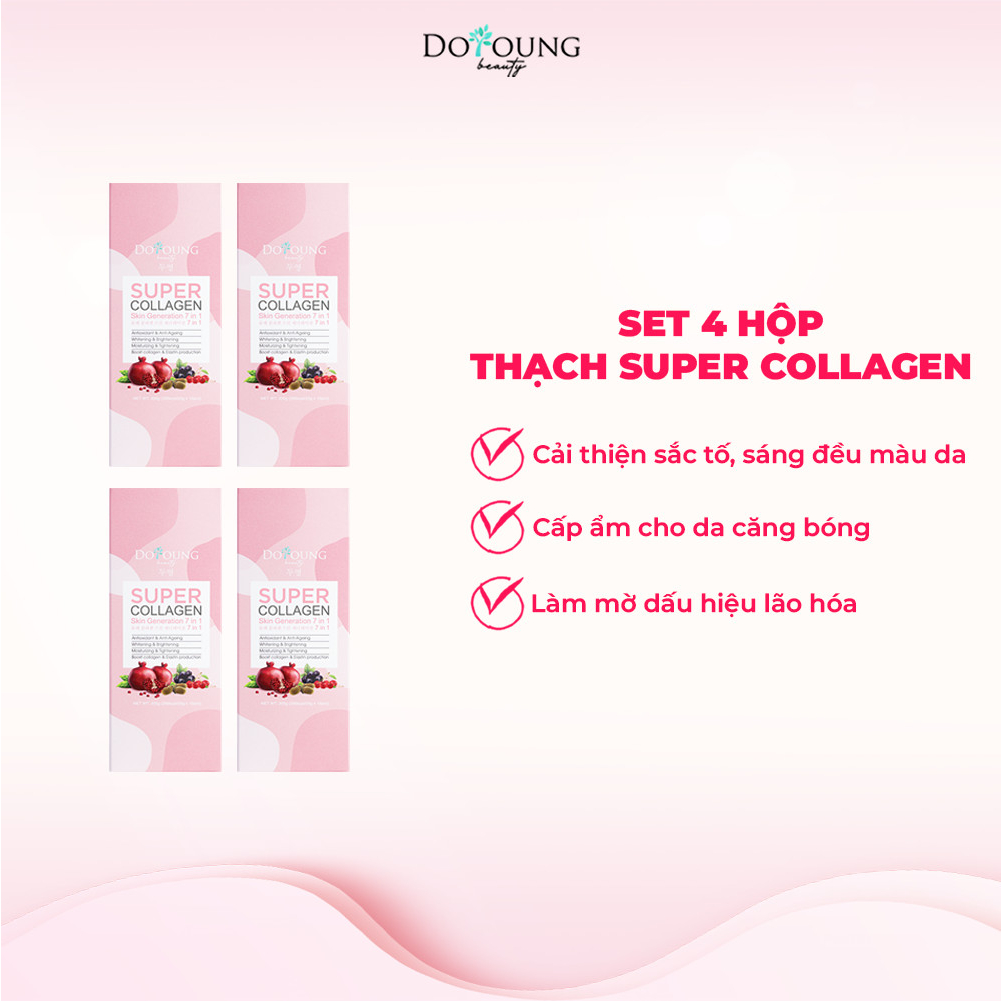 Combo 4 Hộp Thạch Super Collagen Skin Generation 7in1