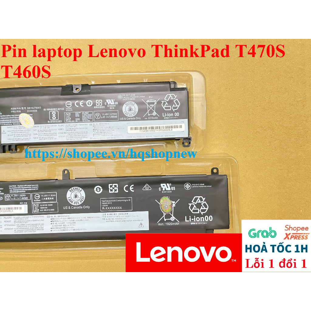 ⚡️ Pin laptop Lenovo ThinkPad T470S T460S mã Pin 00HW022 00HW023 00HW024 00HW025 01AV405 01AV406