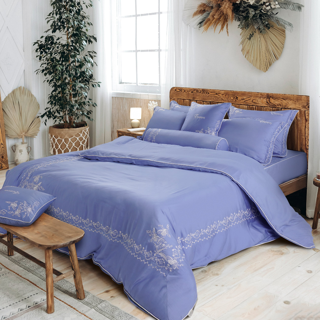 Bộ bốn mùa ESMS 24012: 1 ga phủ + 1 Chăn bốn mùa 200*220 + 2 Vỏ gối 45*65